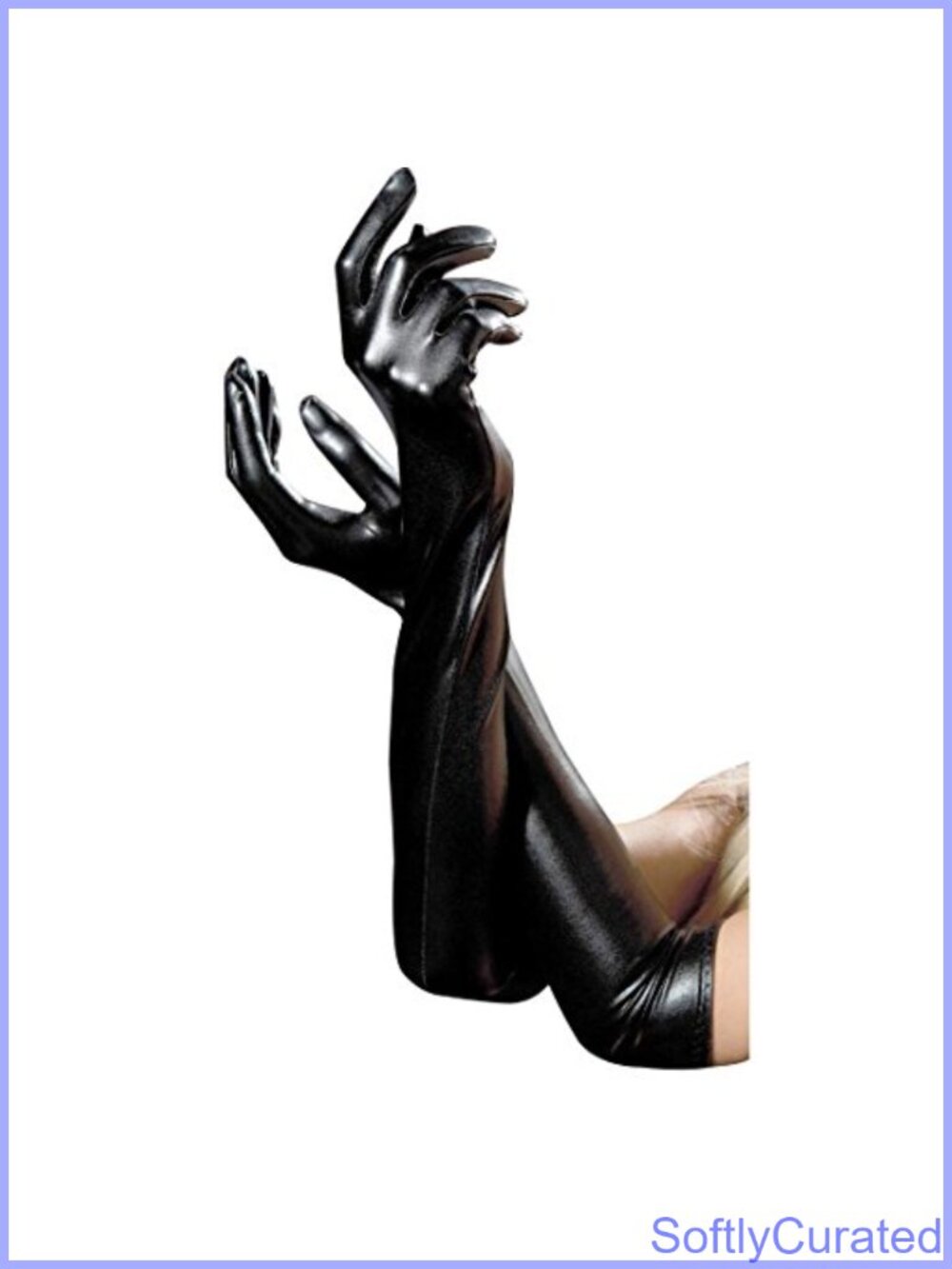 Long Faux Leather Gloves 21in Party Wedding Elegant